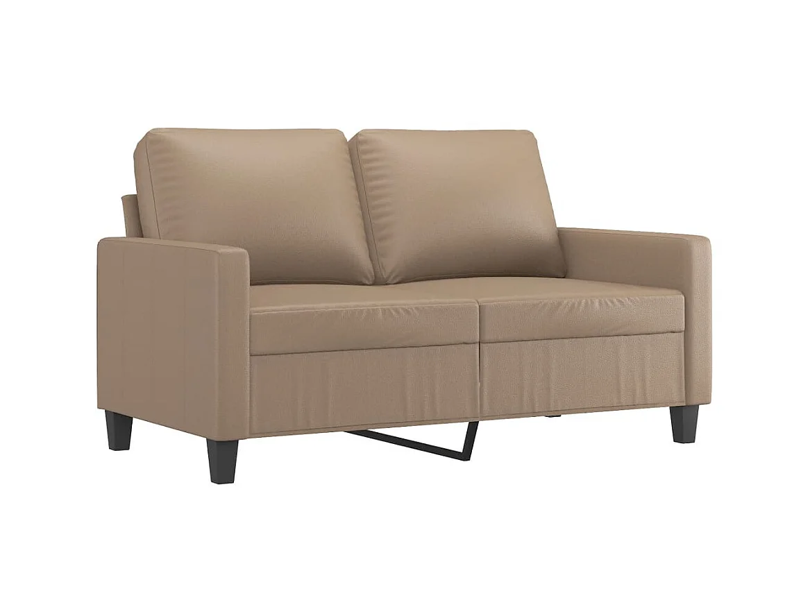 2-tlg. Sofagarnitur,Couchgarnitur mit Kissen Cappuccino-Braun Kunstleder -gkd320842
