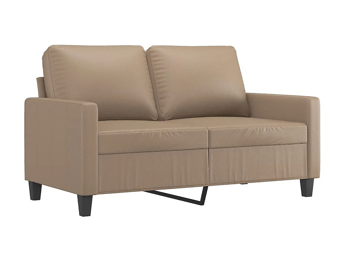 2-tlg. Sofagarnitur,Couchgarnitur mit Kissen Cappuccino-Braun Kunstleder -gkd320842