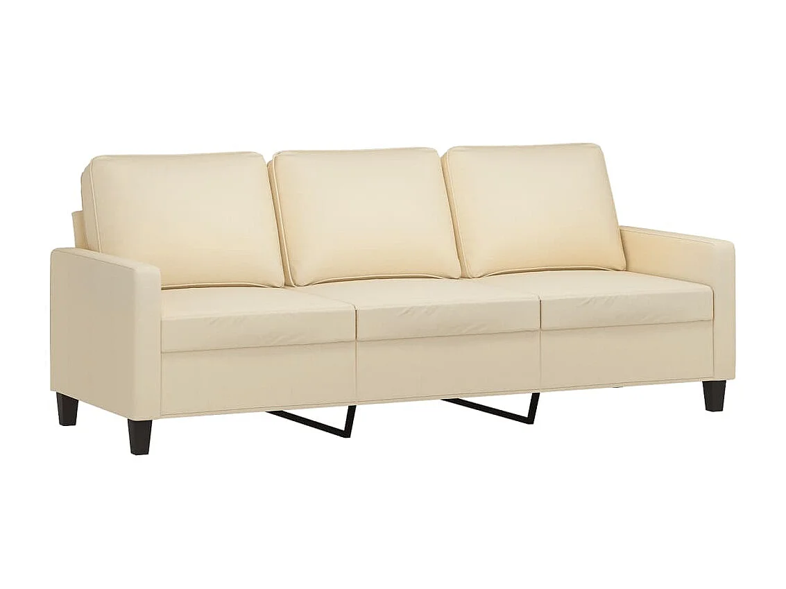 2-delige Loungeset met kussens stof crèmekleurig NL768503