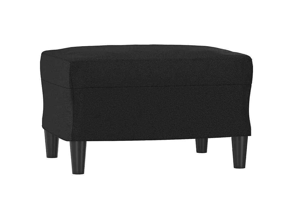 Ensemble de canapés 3 pcs avec coussins Noir Similicuir QWE5593