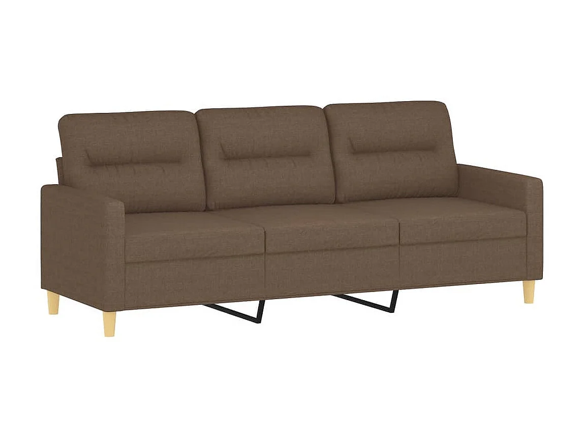 2-delige Loungeset met kussens stof bruin NL169039