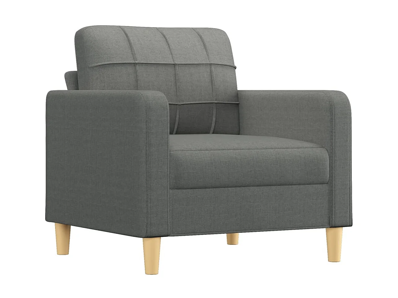 Ensemble de canapés 3 pcs avec coussins Gris foncé Tissu QWE4481