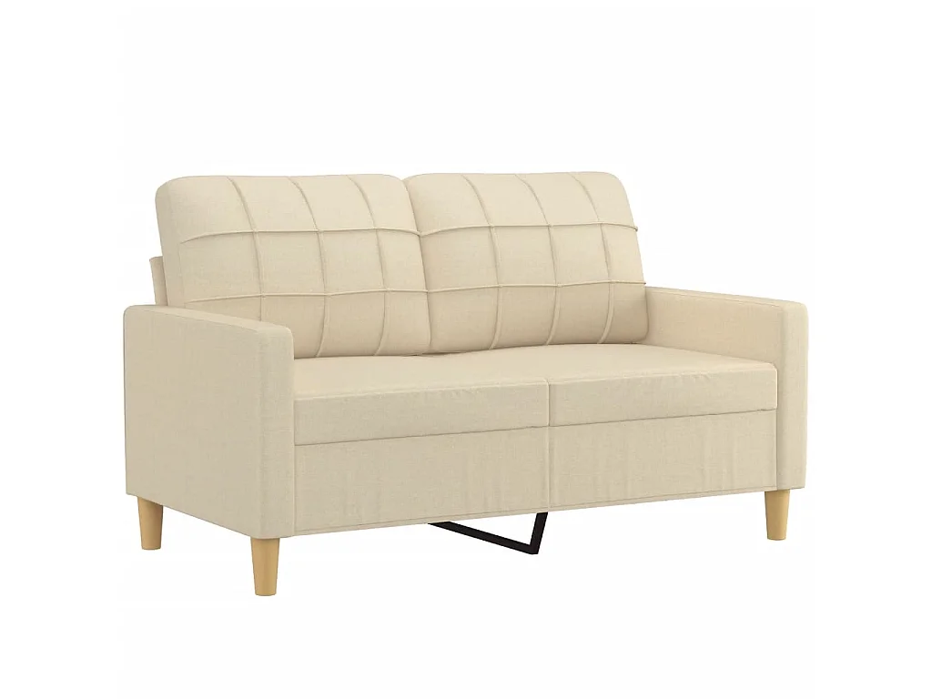 3-delige Loungeset met kussens stof crèmekleurig NL218571