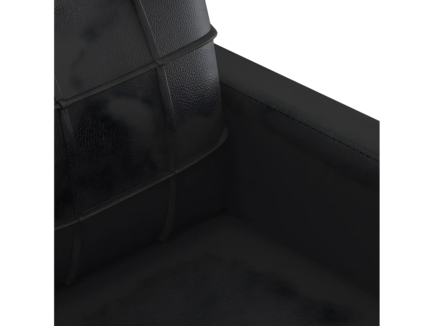 Ensemble de canapés 2 pcs avec coussins Noir Similicuir QWE1648