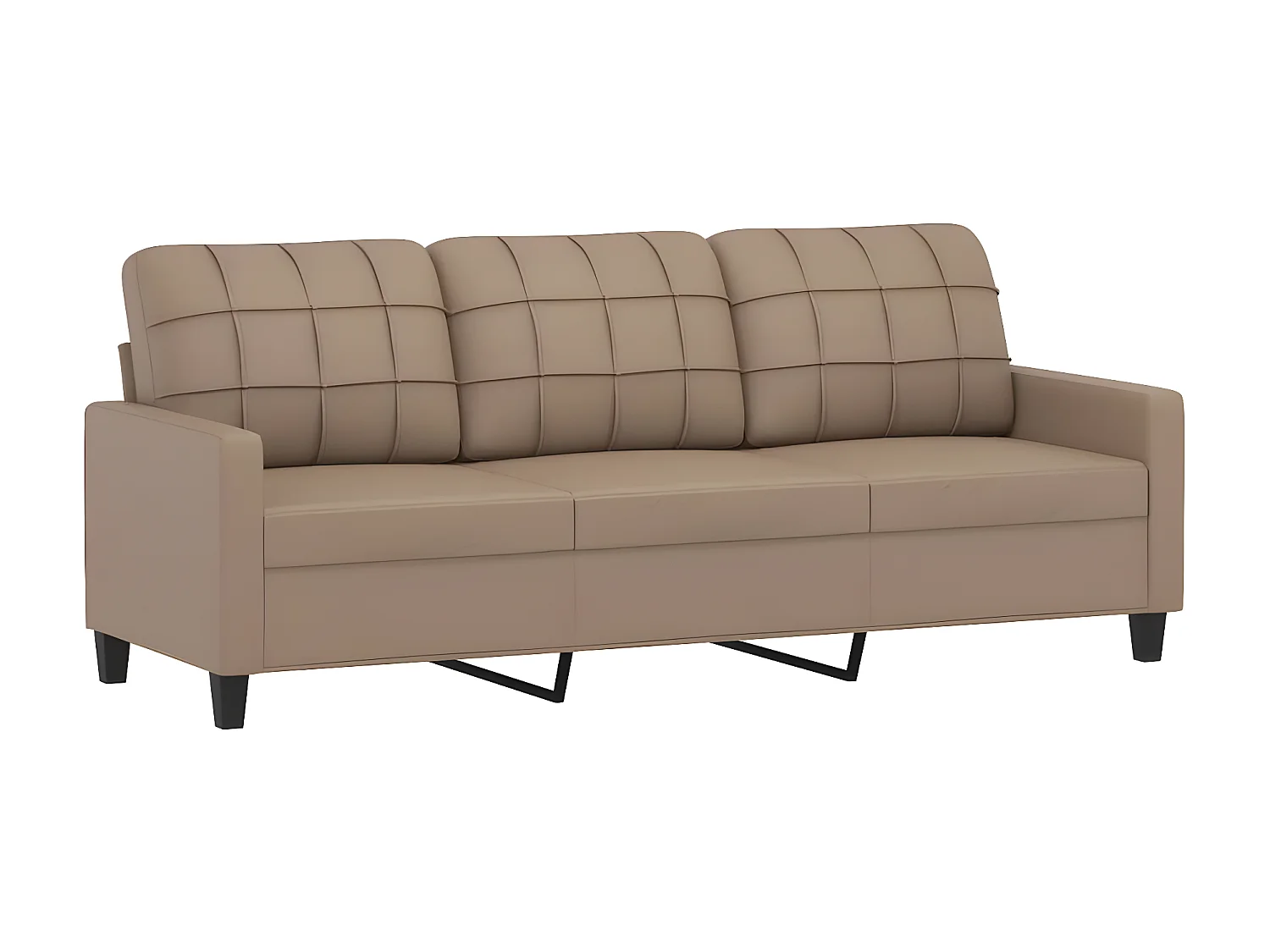 2-delige Loungeset met kussens kunstleer cappuccino NL973519