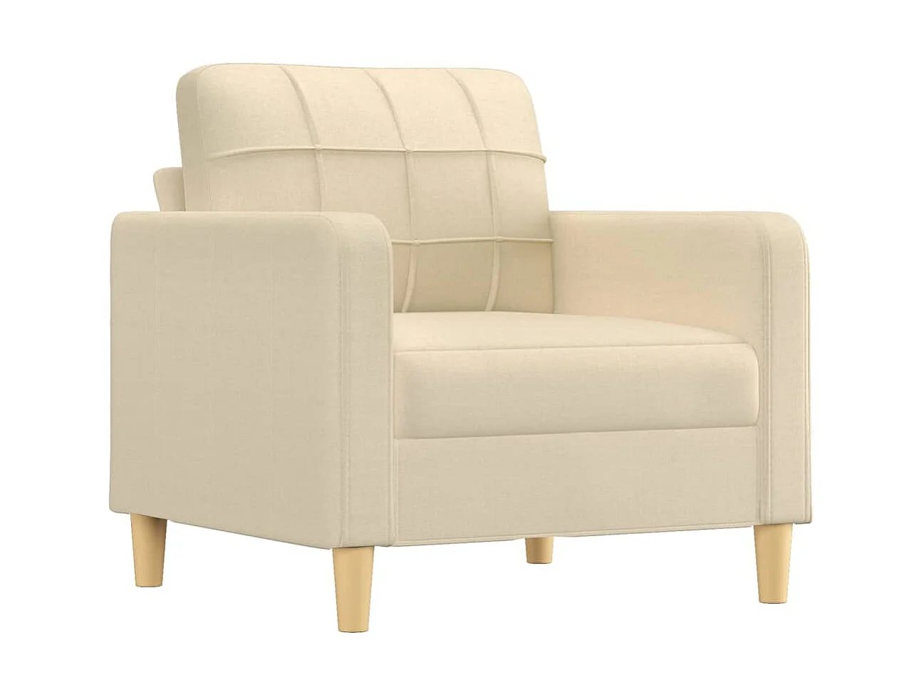 3-delige Loungeset met kussens stof crèmekleurig NL567183