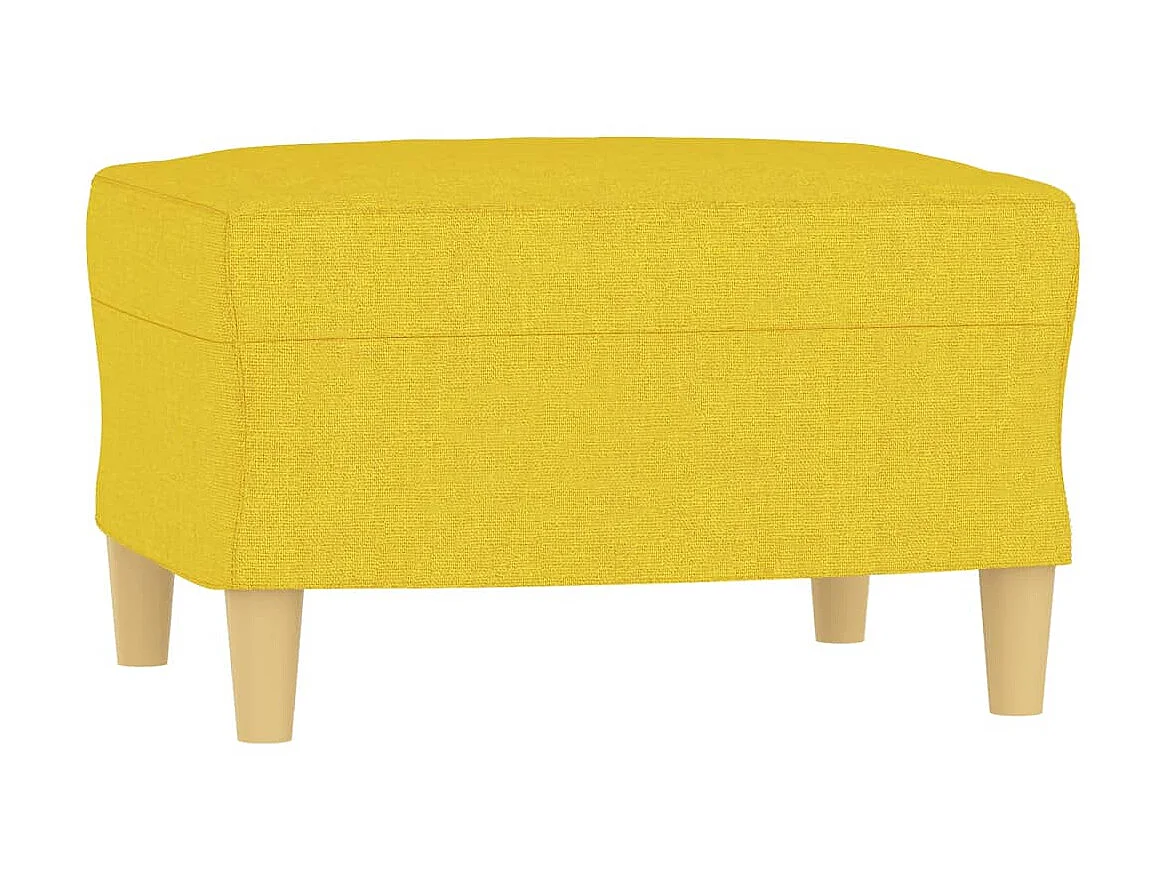 Juego de sofás con cojines 3 piezas tela amarillo claro ES94047