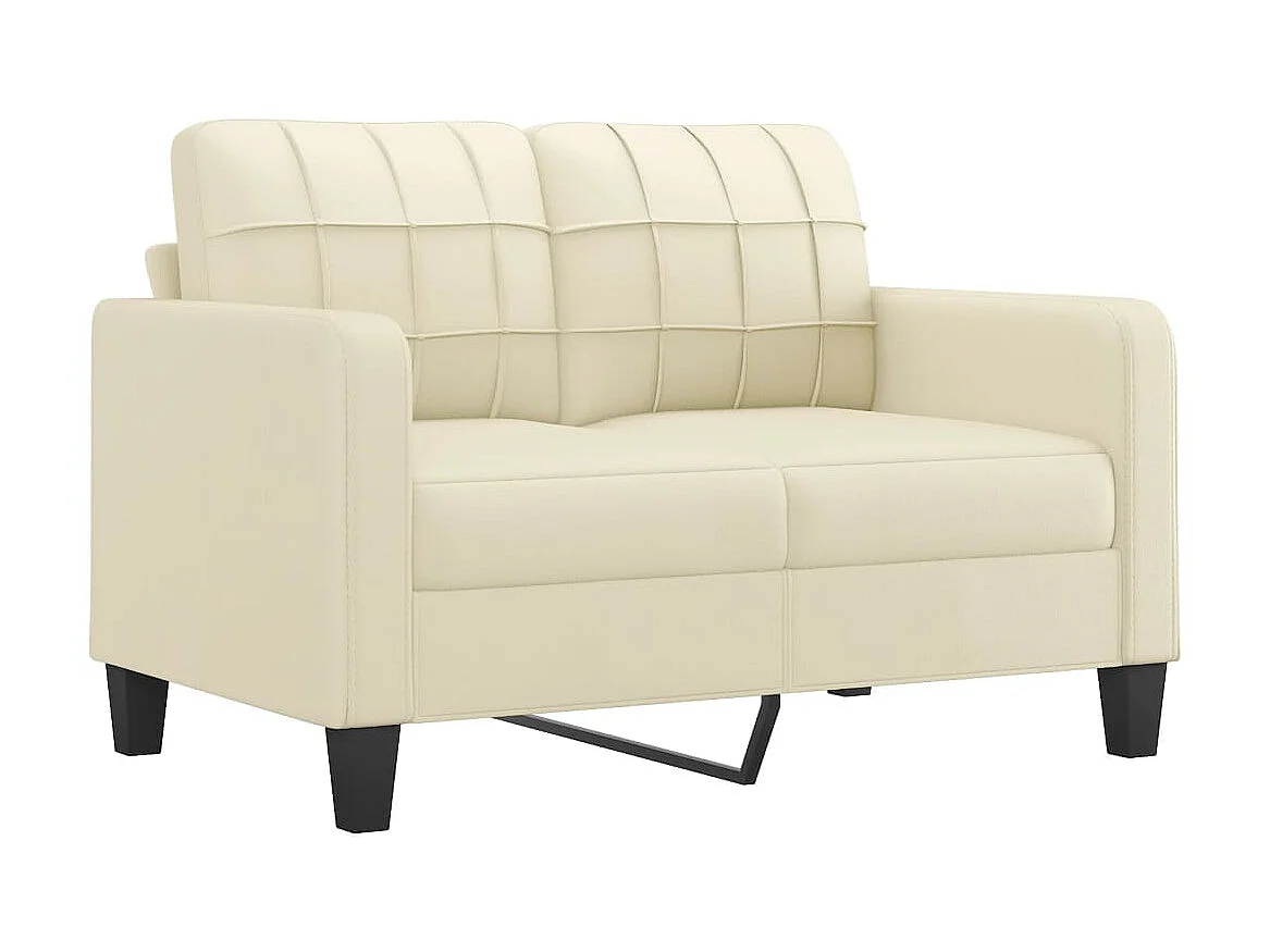 Ensemble de canapés 3 pcs avec coussins Crème Similicuir QWE3709