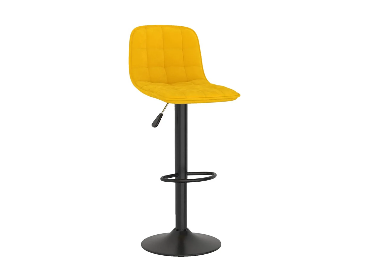 lot de 2 Tabourets de bar Jaune Velours SSA7505