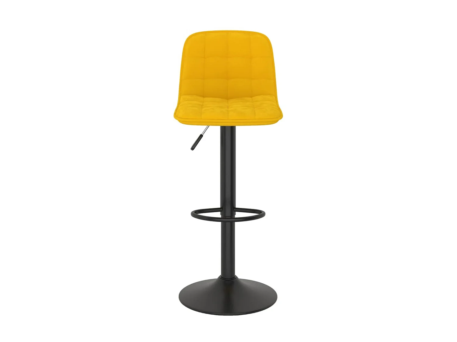 lot de 2 Tabourets de bar Jaune Velours SSA7505
