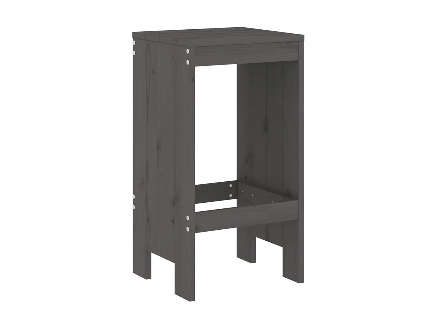 Bancos de bar 2 pcs 40x36x75 cm madeira de pinho maciça cinza PT434452