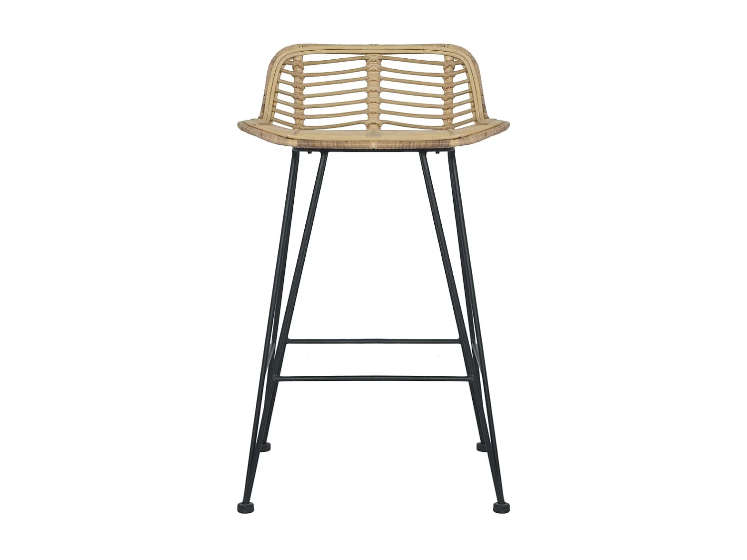 Juego de 2 Taburetes de cocina ratán natural ES84995