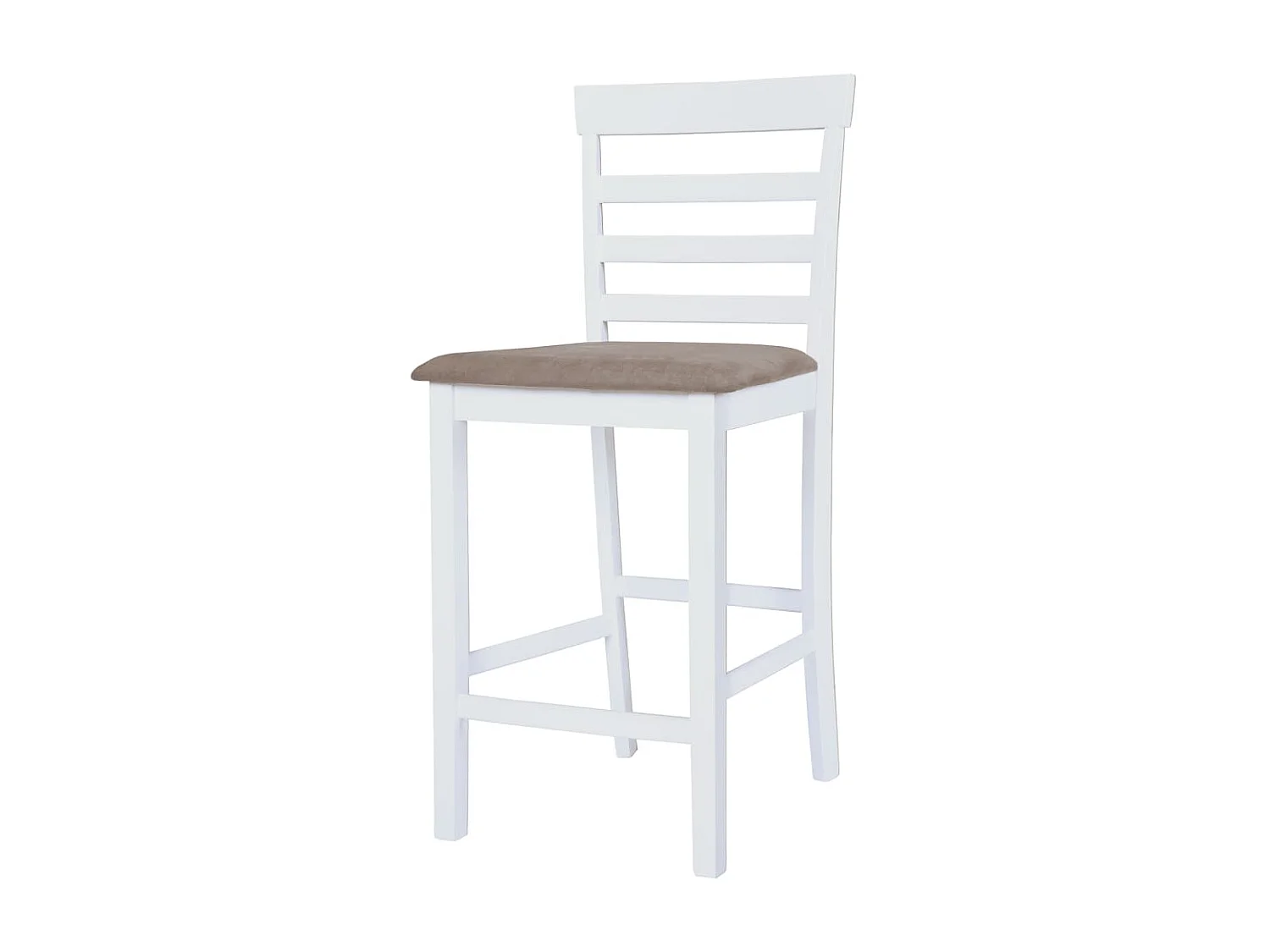 Tabourets de bar lot de 2 blanc tissu SEF24279