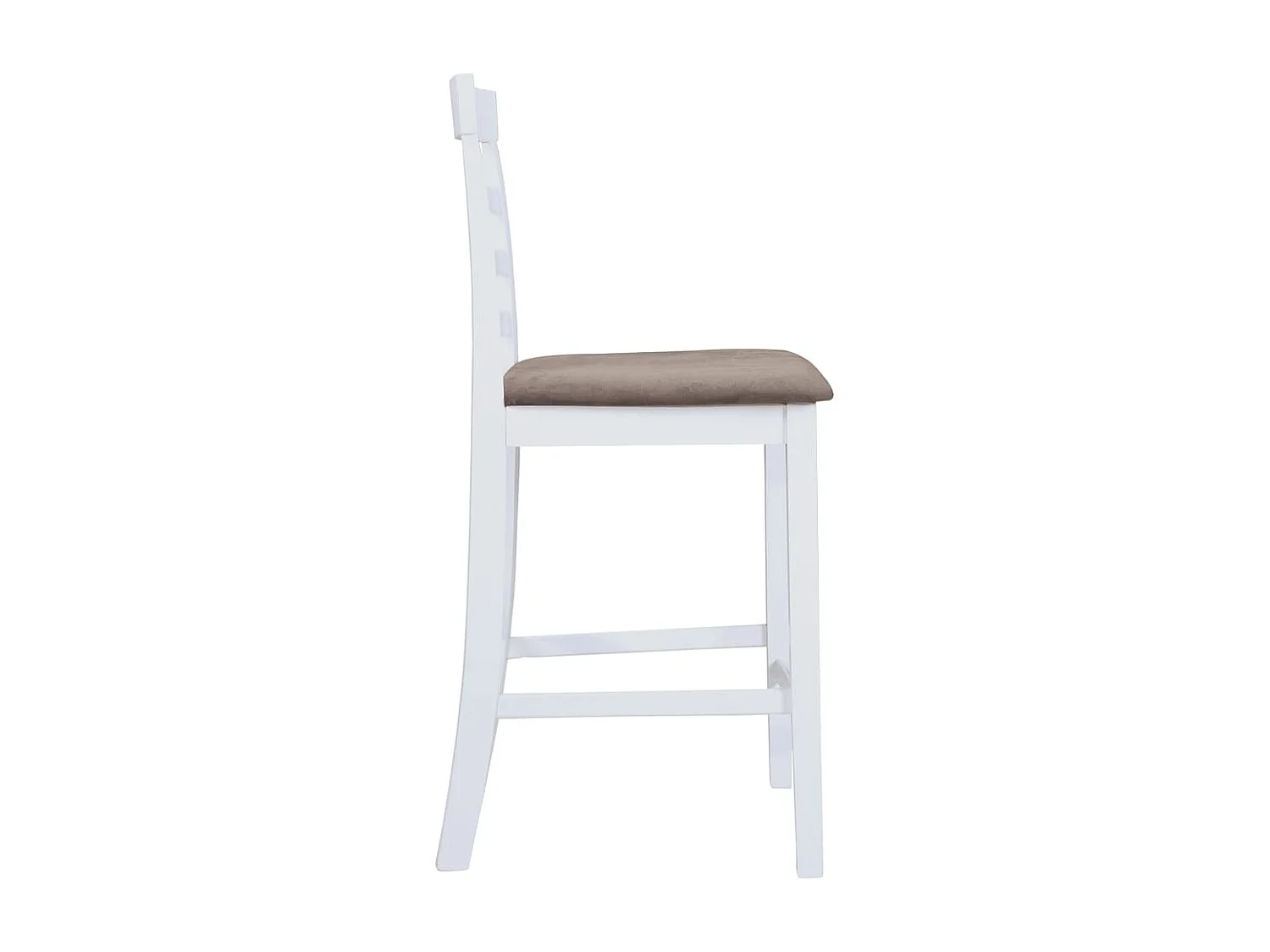 Tabourets de bar lot de 2 blanc tissu SEF24279