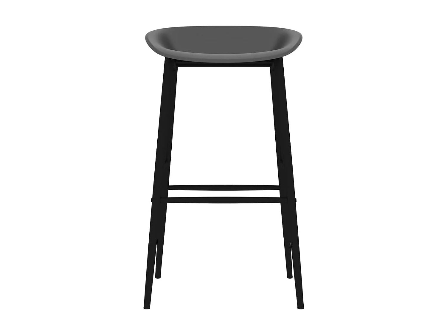 Tabourets de bar lot de 2 gris SEF75535