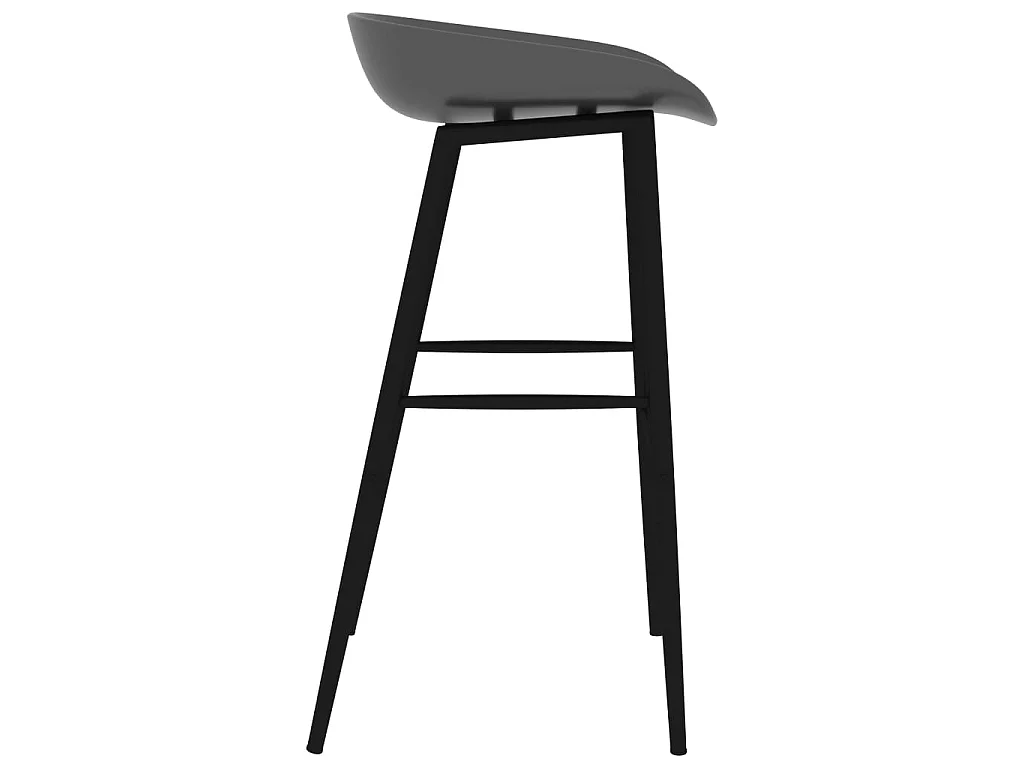 Tabourets de bar lot de 2 gris SEF75535