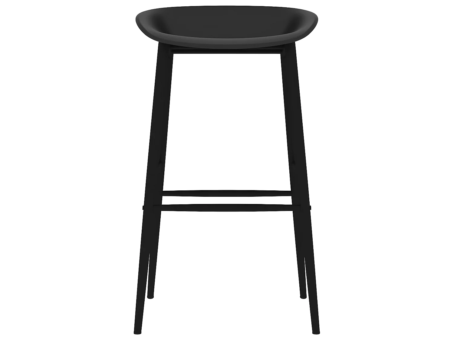 lot de 4 Tabourets de bar noir LSJ4832