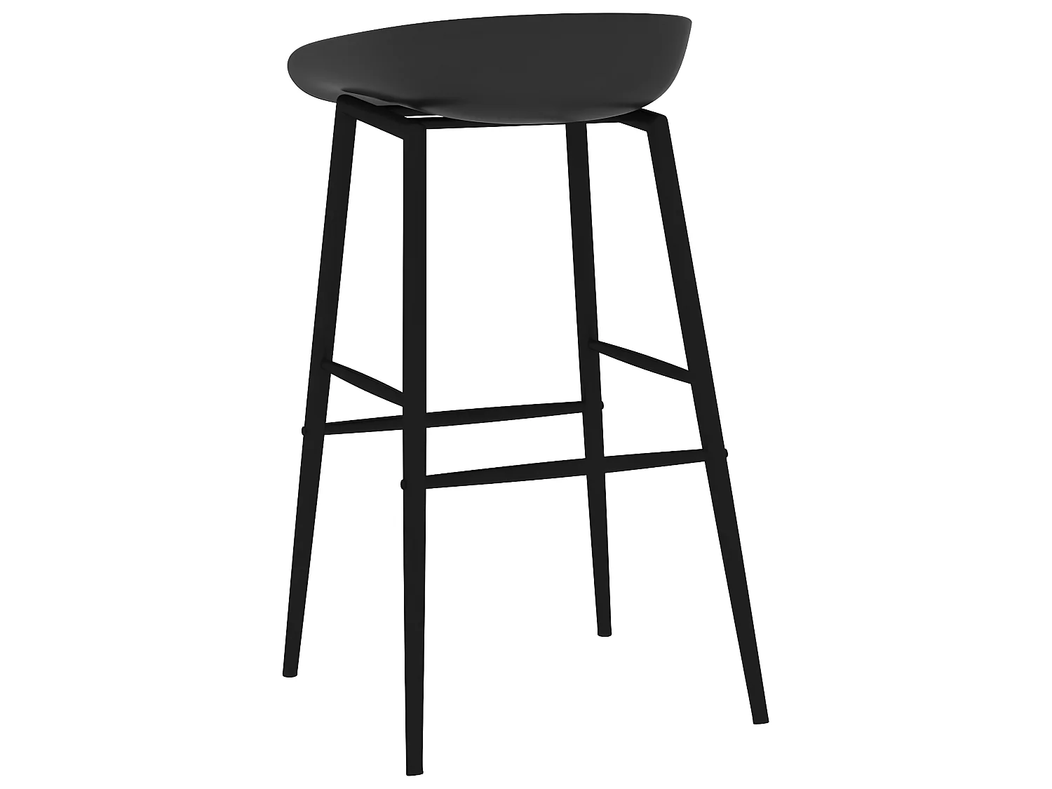 lot de 4 Tabourets de bar noir LSJ4832