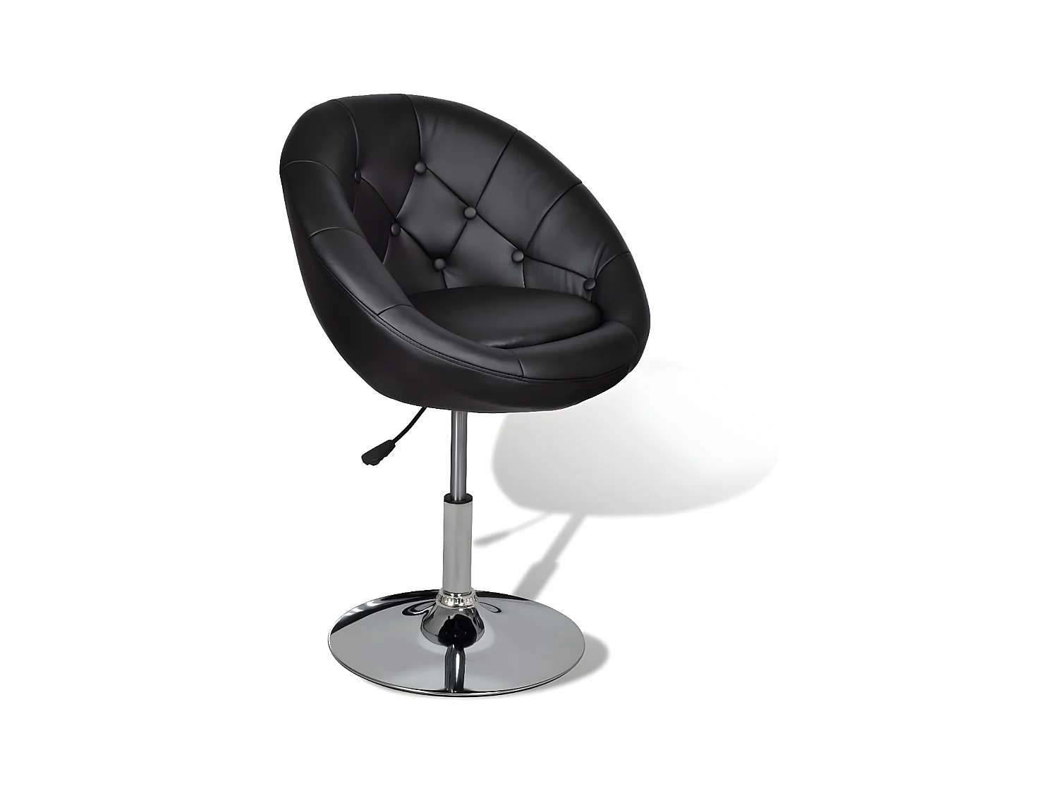 Tabourets de bar lot de 2 noir similicuir SEF88730