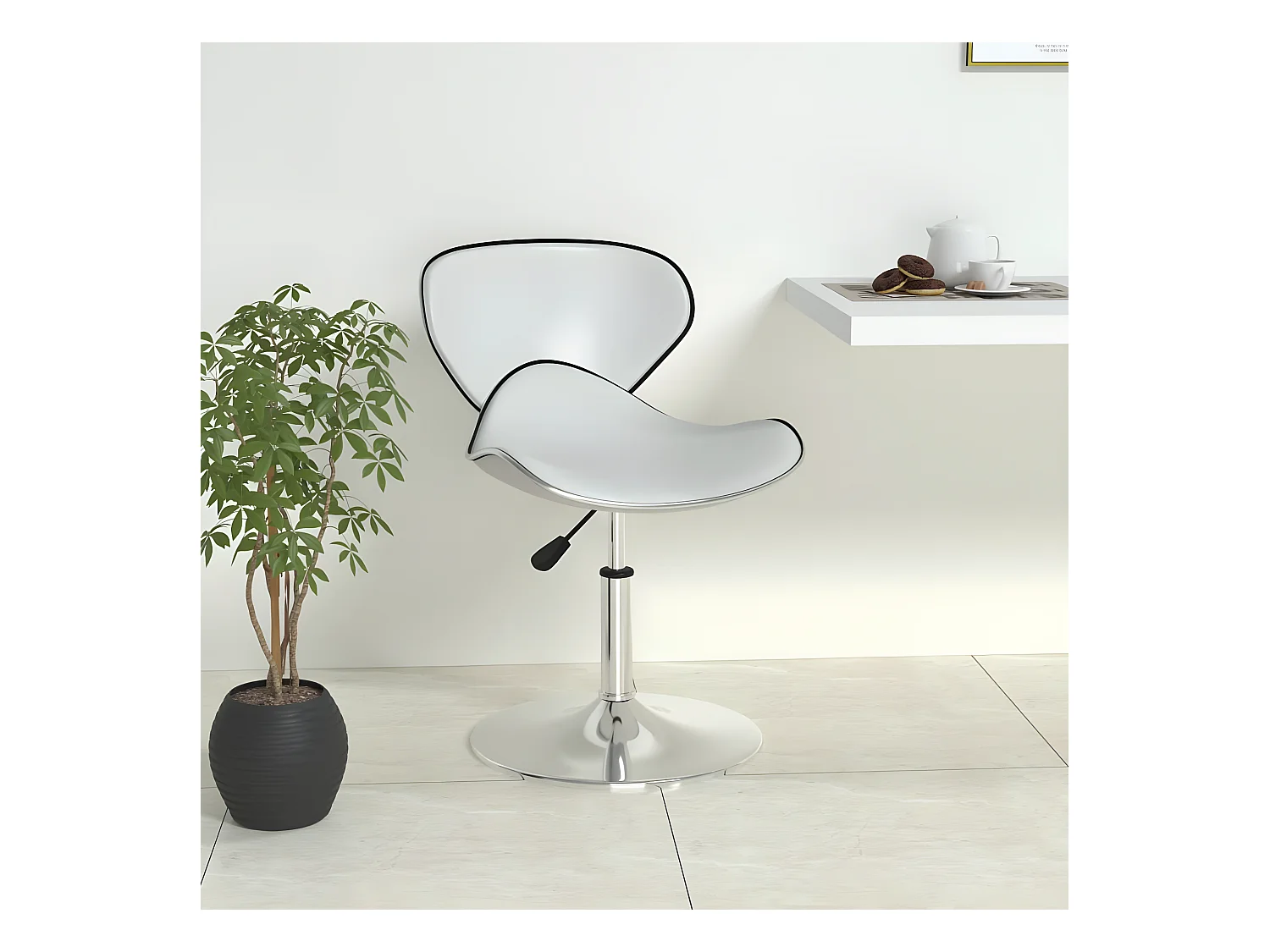 Tabouret de bar Blanc Similicuir SSA6751