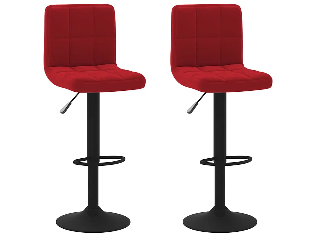 Bancos de bar 2 pcs veludo vermelho tinto PT688271