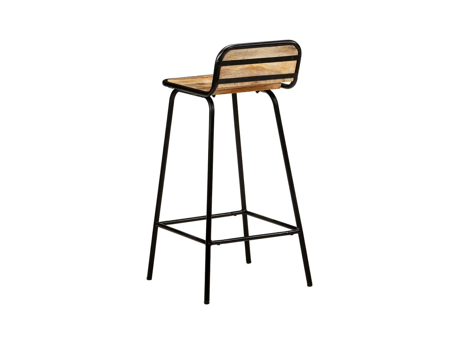 Tabourets de bar lot de 2 bois de manguier solide SEF52489