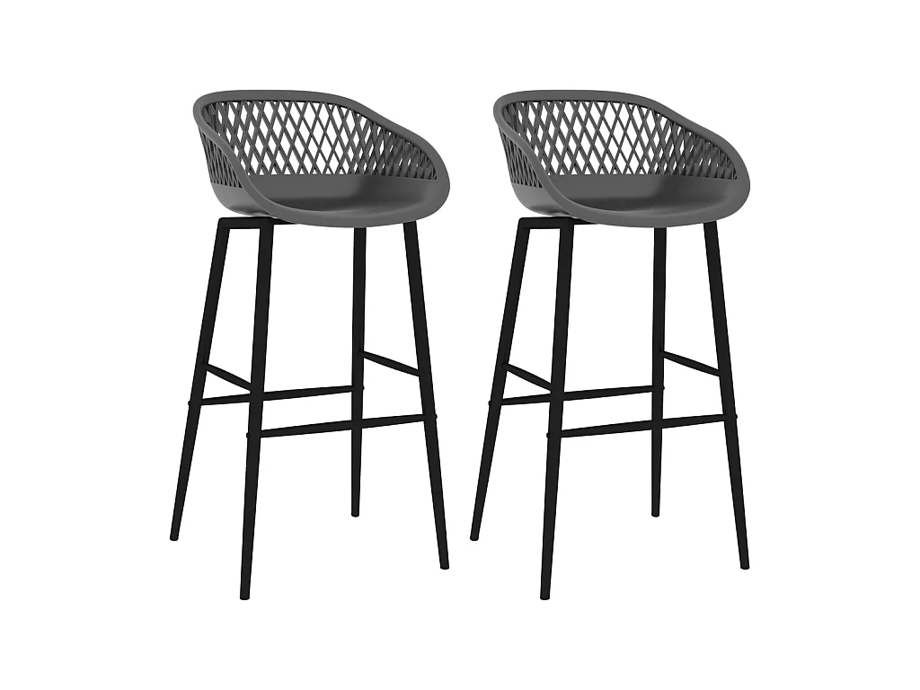 Barstoelen 2 st grijs NL379690