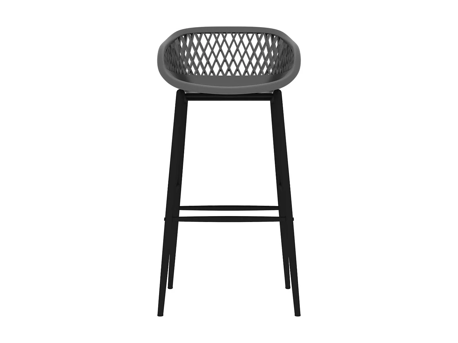 lot de 2 Tabourets de bar gris LSJ5466