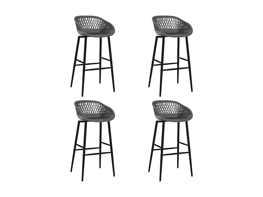 lot de 4 Tabourets de bar gris LSJ6236