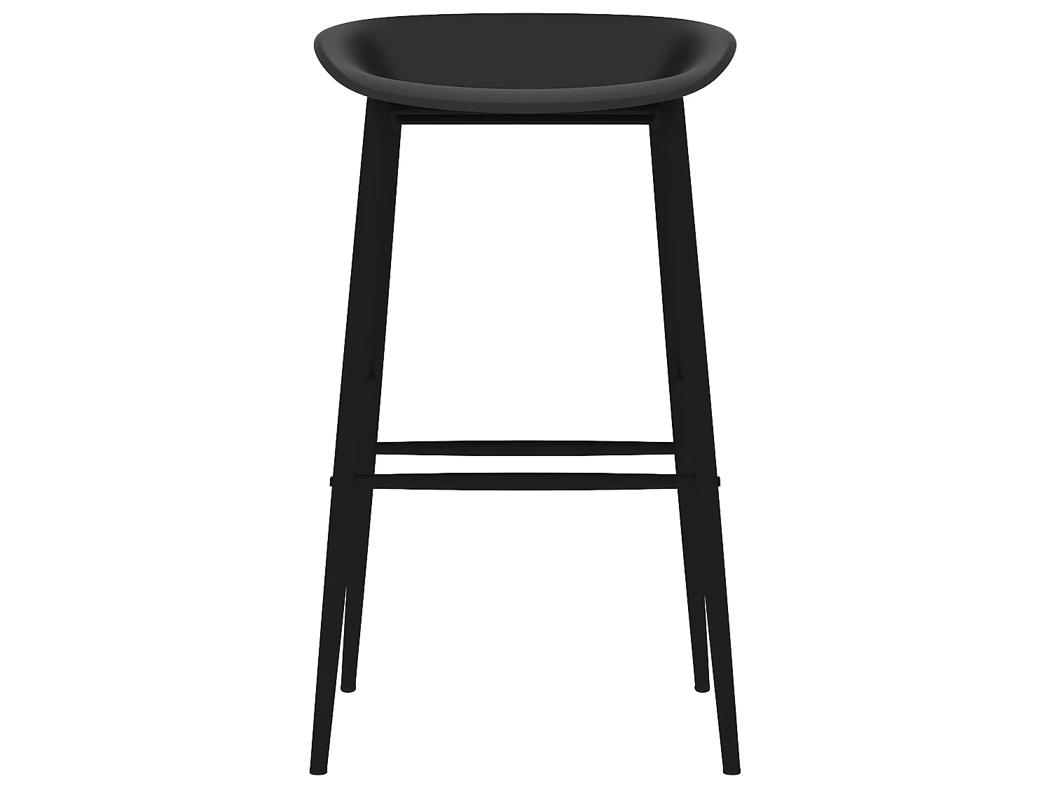 lot de 2 Tabourets de bar noir LSJ1677
