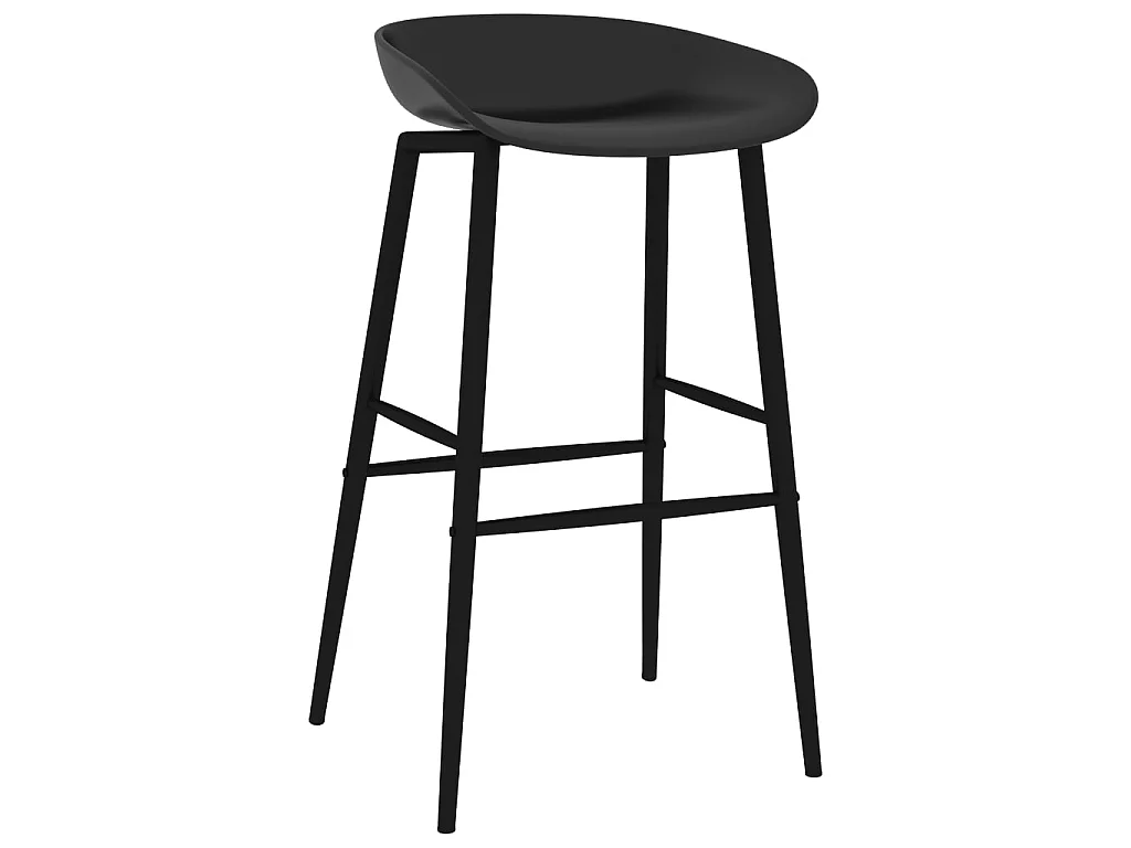 lot de 2 Tabourets de bar noir LSJ1677
