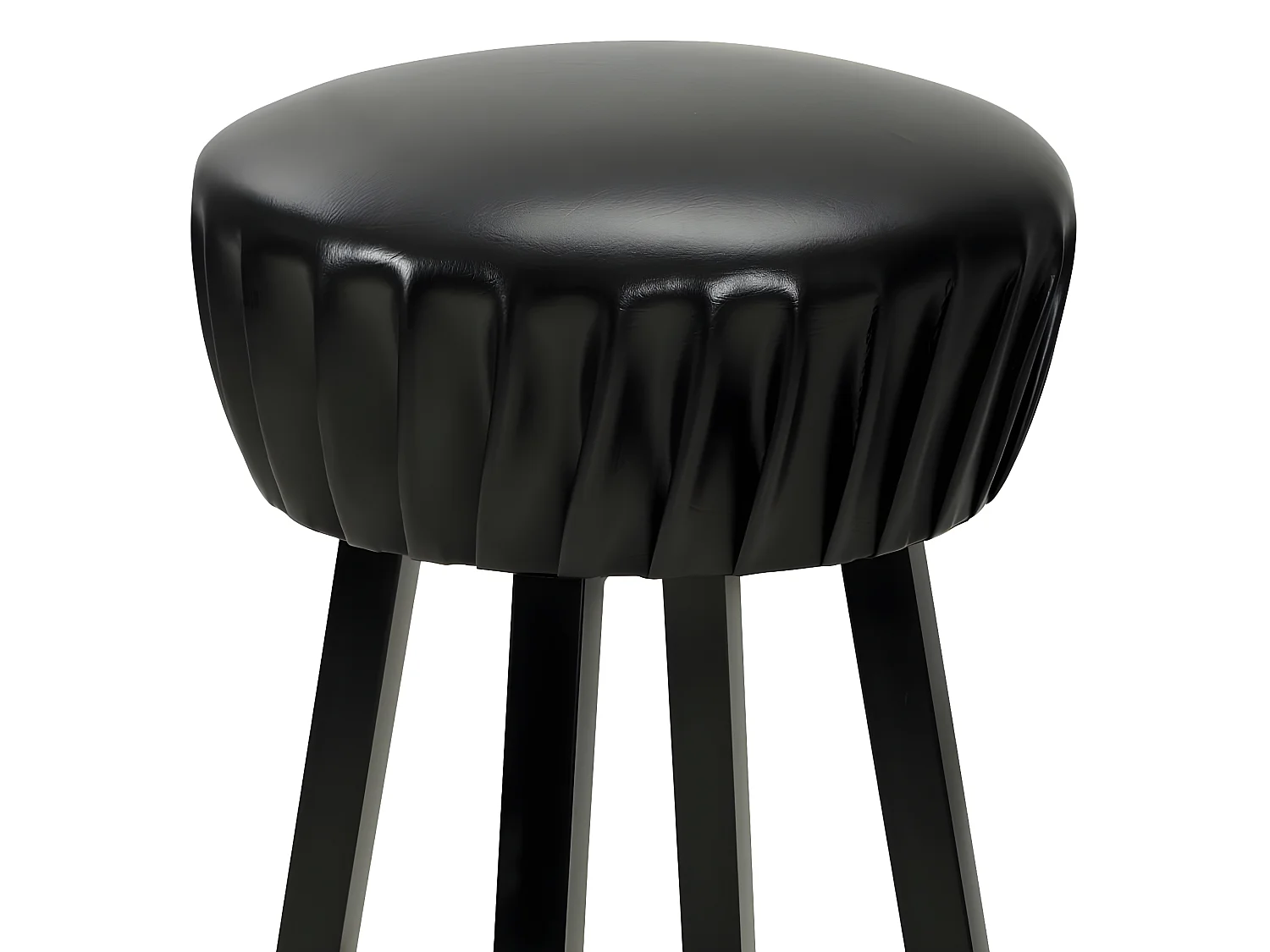 Barstoelen 2 st kunstleer zwart NL262413