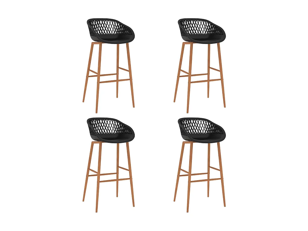 Tabourets de bar lot de 4 noir SEF96363