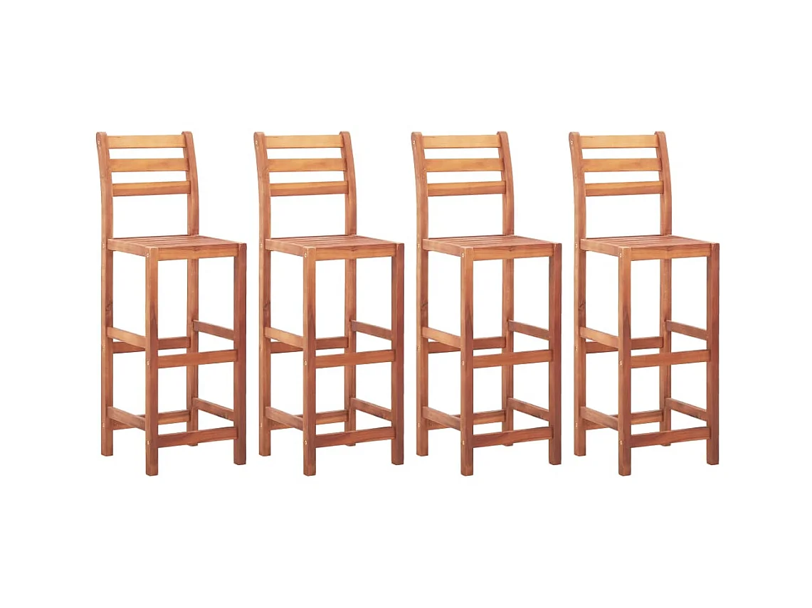 Tabourets de bar lot de 4 bois d'acacia solide SEF77228