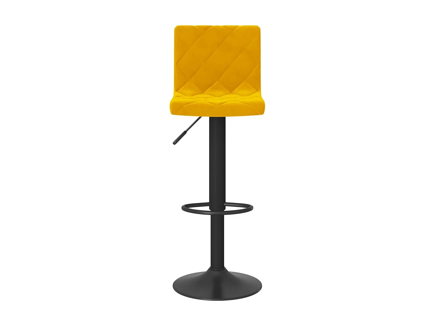 2 pcs Tabourets de bar Jaune moutarde Velours -ASAF77466