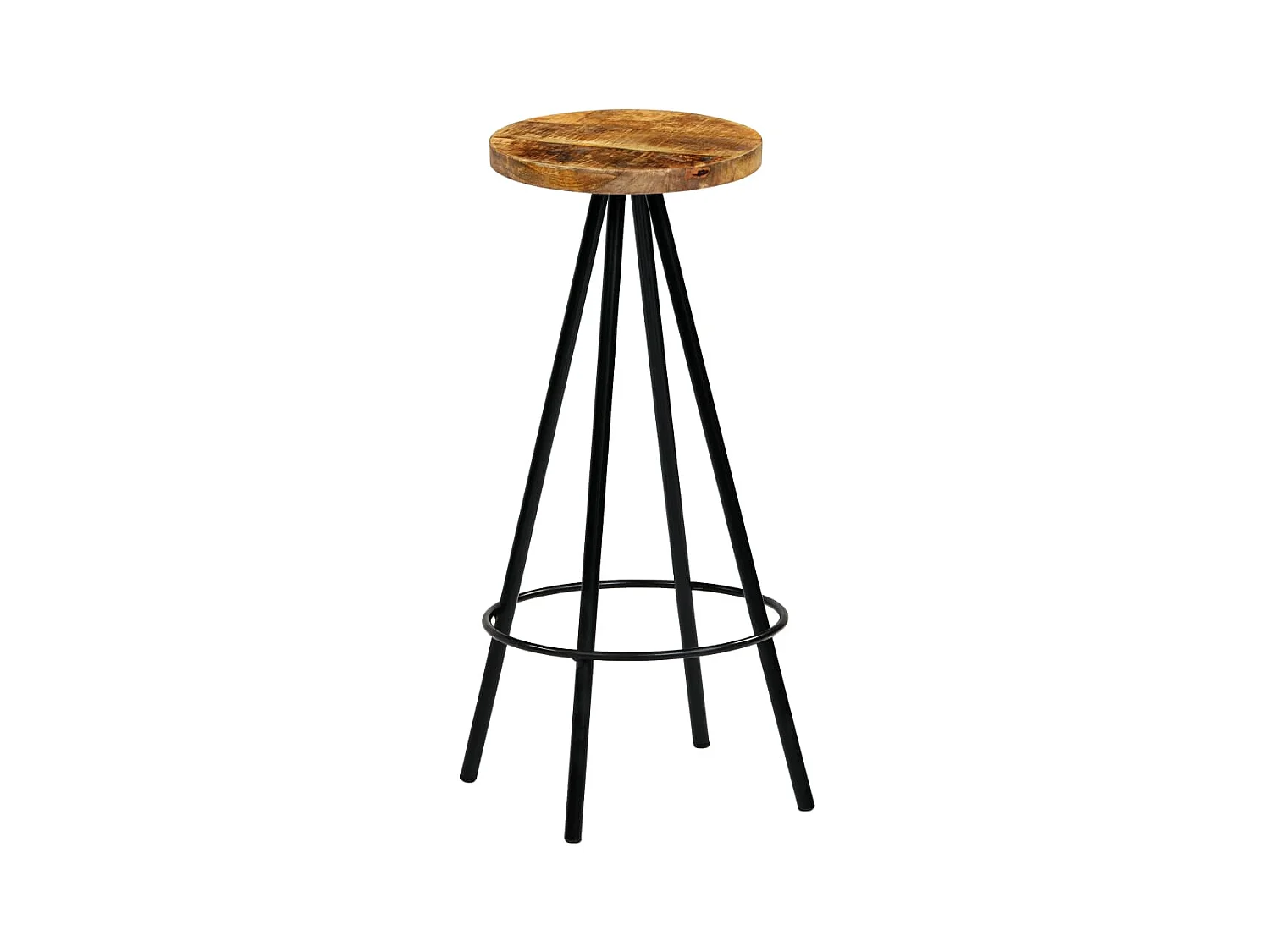 Tabourets de bar lot de 4 bois de manguier solide SEF96987