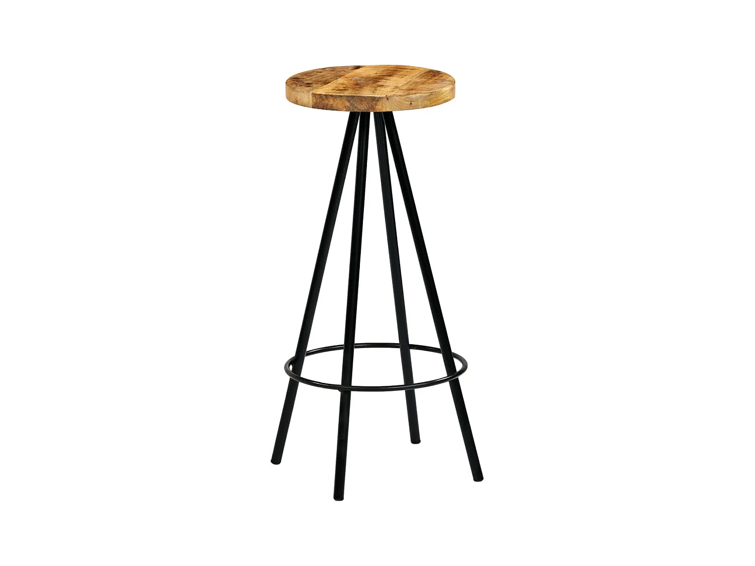 Tabourets de bar lot de 4 bois de manguier solide SEF96987