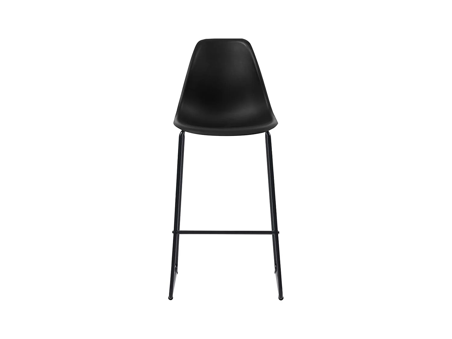 Tabourets de bar lot de 6 noir plastique SEF94879