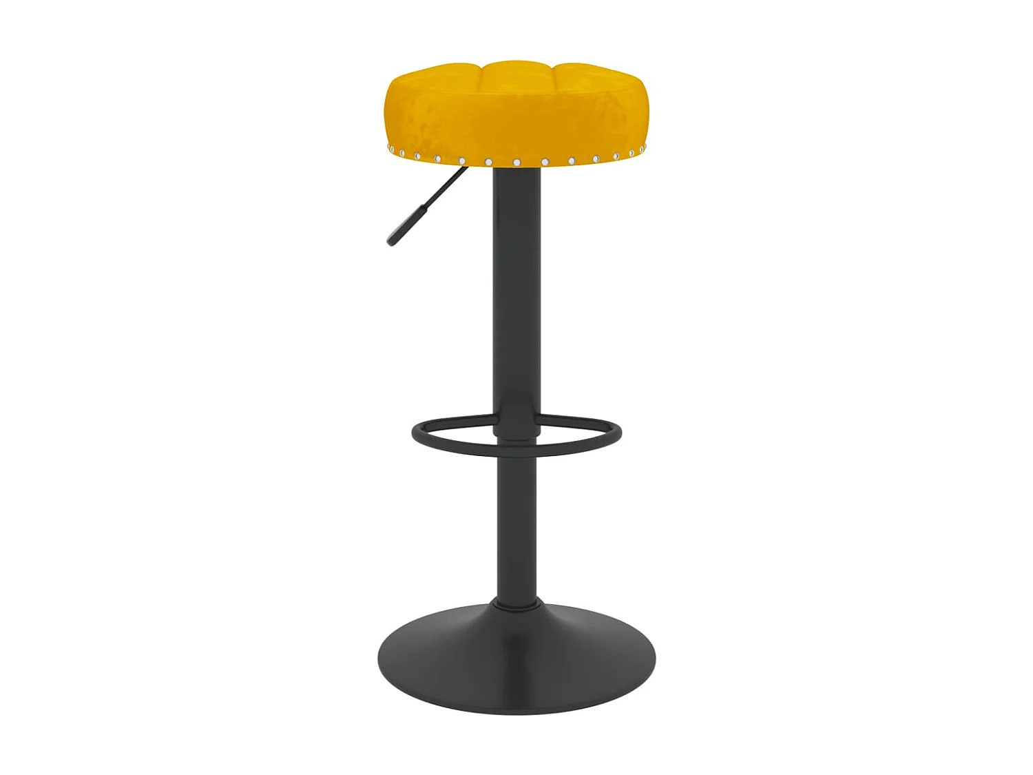 lot de 2 Tabourets de bar Jaune moutarde Velours SSA9248