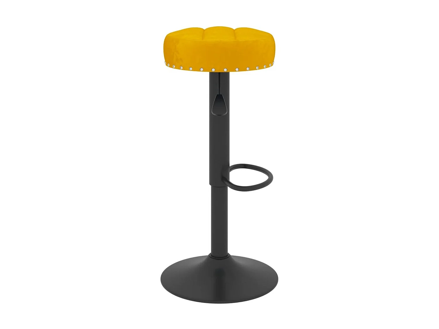 lot de 2 Tabourets de bar Jaune moutarde Velours SSA9248