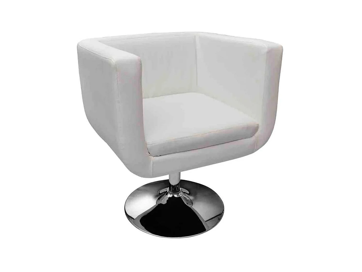 Tabourets de bar lot de 2 blanc similicuir SEF23449