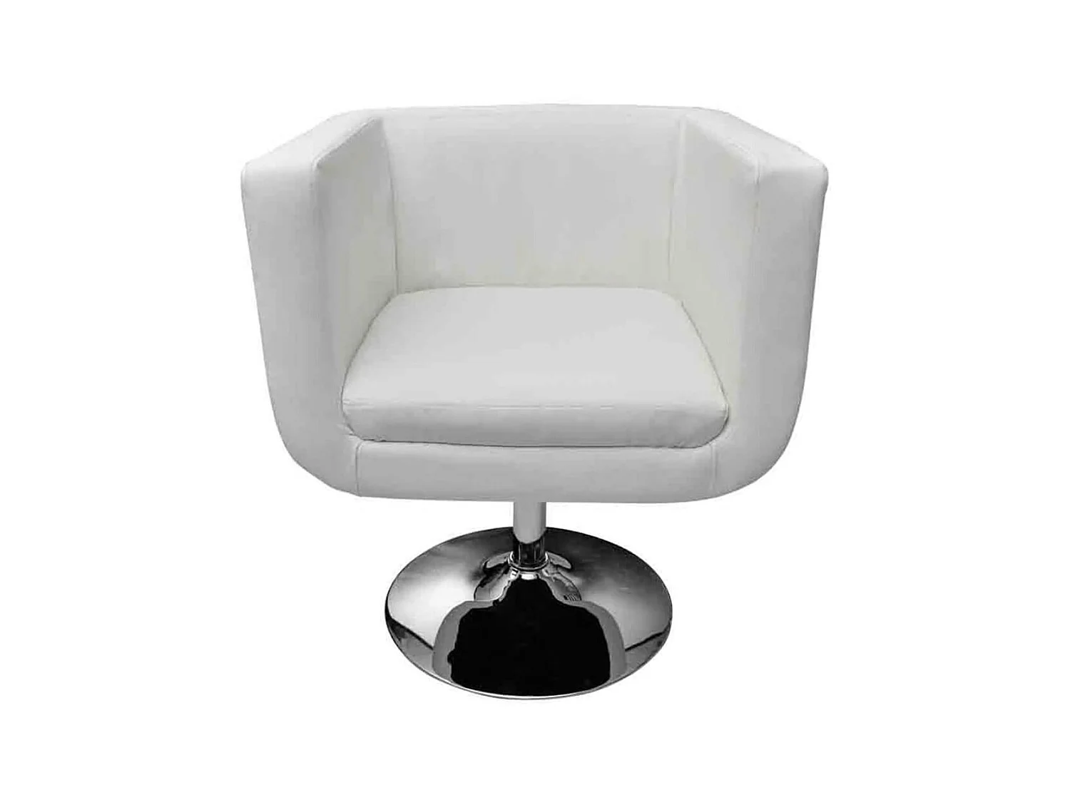 Tabourets de bar lot de 2 blanc similicuir SEF23449