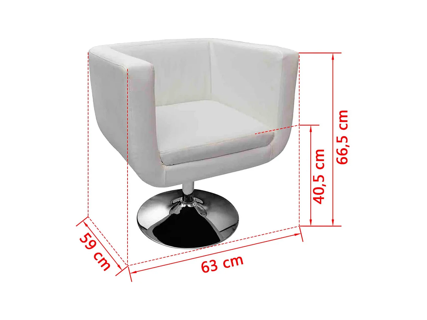Tabourets de bar lot de 2 blanc similicuir SEF23449