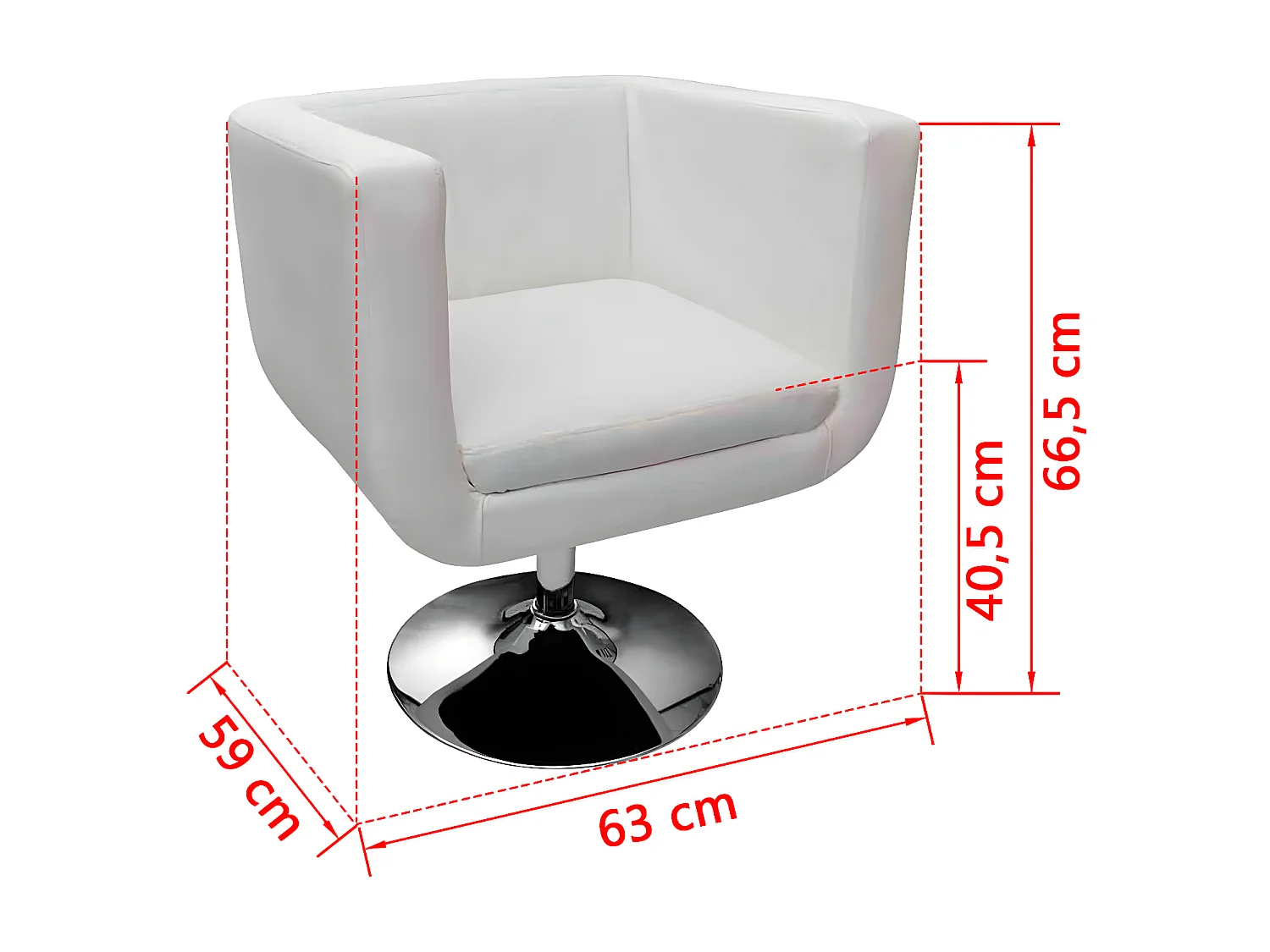 Tabouret de bar Blanc Similicuir SEF30702