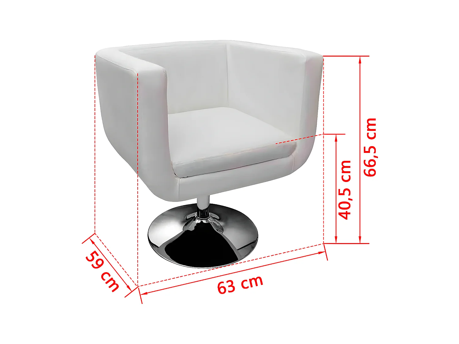Tabouret de bar Blanc Similicuir SEF30702