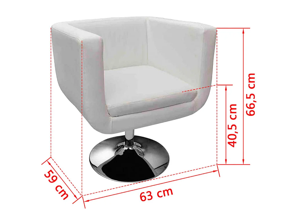 Tabouret de bar Blanc Similicuir SEF30702