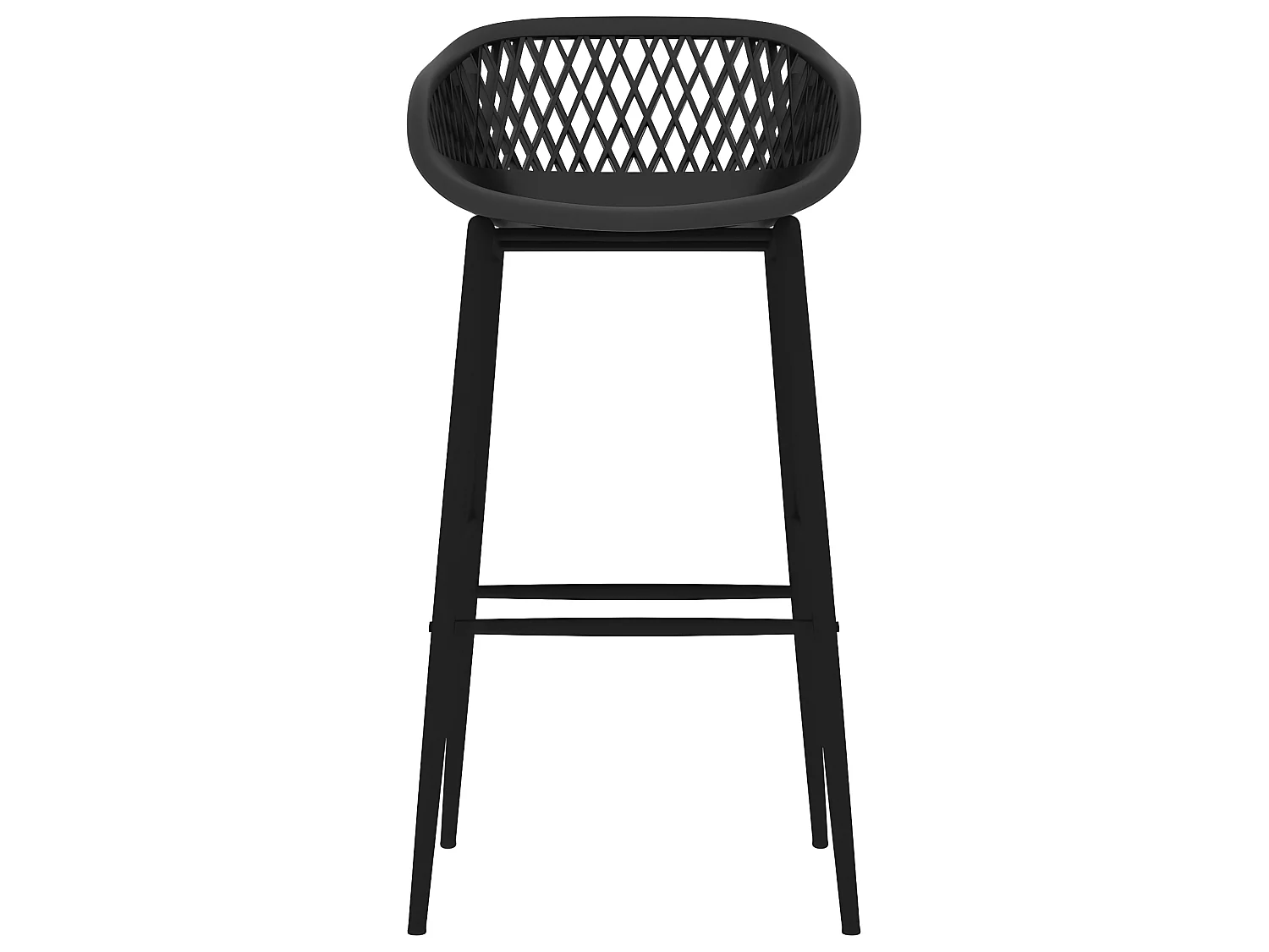 lot de 2 Tabourets de bar noir LSJ7989