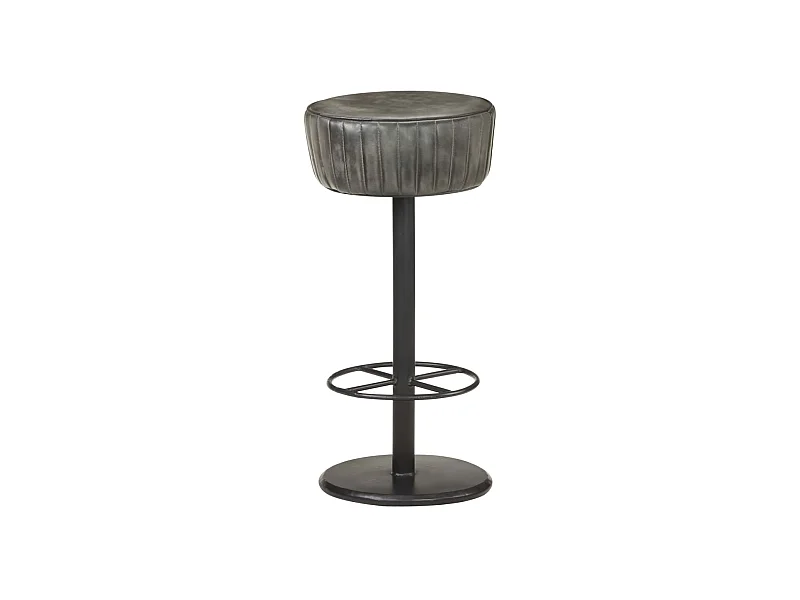 Tabouret de bar Gris Cuir véritable SSA1502
