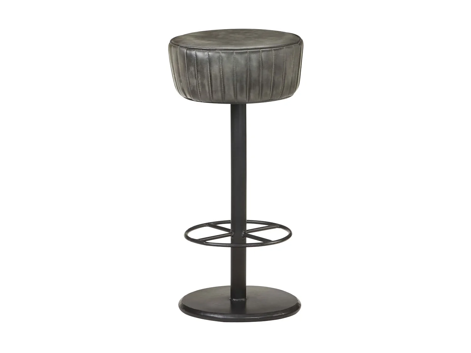Tabouret de bar Gris Cuir véritable SSA1502