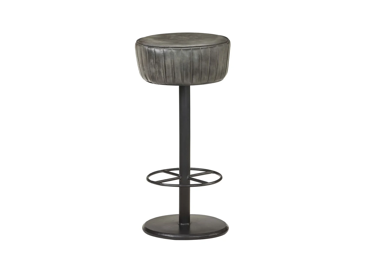 Tabouret de bar Gris Cuir véritable SSA1502